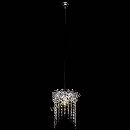 Барная люстра Астра №1 оптикон Фиолетовая в Симферополе Гусь Хрустальный