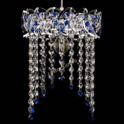 Барная люстра Астра №1 оптикон Синяя в Симферополе Гусь Хрустальный