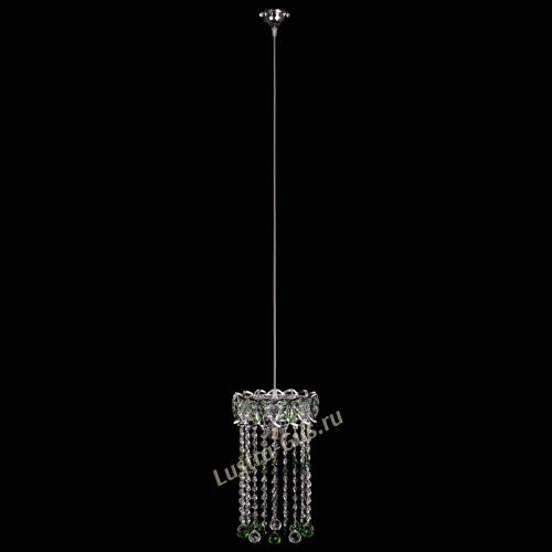 Барная люстра Астра №1 шар 30 длинная Зеленая в Симферополе Гусь Хрустальный
