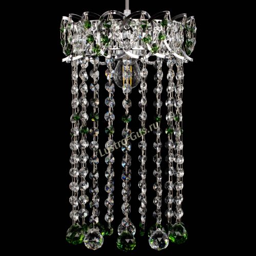 Барная люстра Астра №1 шар 30 длинная Зеленая в Симферополе Гусь Хрустальный