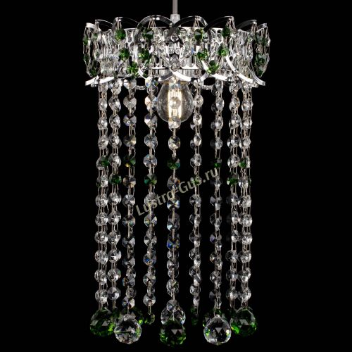 Барная люстра Астра №1 шар 30 длинная Зеленая в Симферополе Гусь Хрустальный