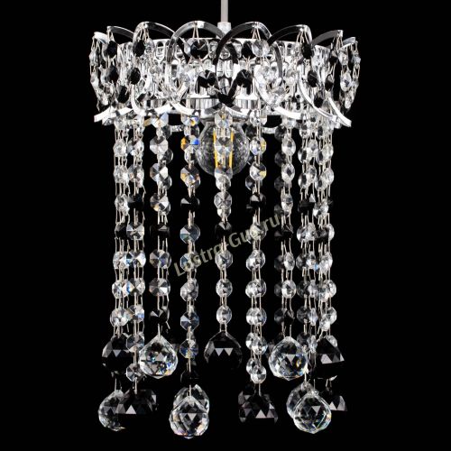 Барная люстра Астра №1 шар 30 черная в Симферополе Гусь Хрустальный