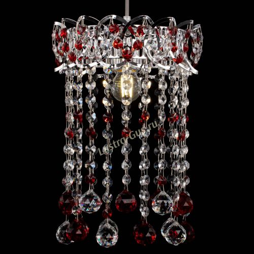 Барная люстра Астра №1 шар 30 красная в Симферополе Гусь Хрустальный