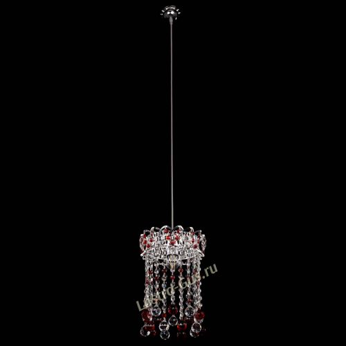 Барная люстра Астра №1 шар 30 красная в Симферополе Гусь Хрустальный