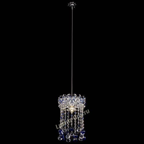 Барная люстра Астра №1 шар 30 синяя в Симферополе Гусь Хрустальный