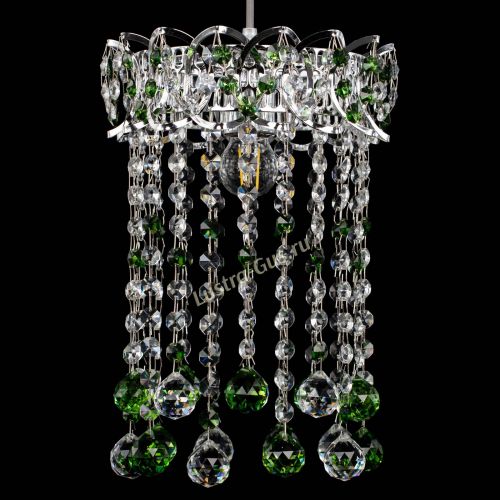 Барная люстра Астра №1 шар 30 зеленая в Симферополе Гусь Хрустальный