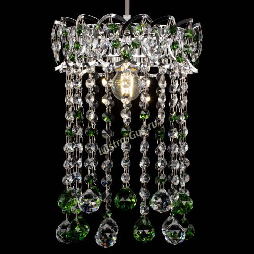 Барная люстра Астра №1 шар 30 зеленая в Симферополе Гусь Хрустальный