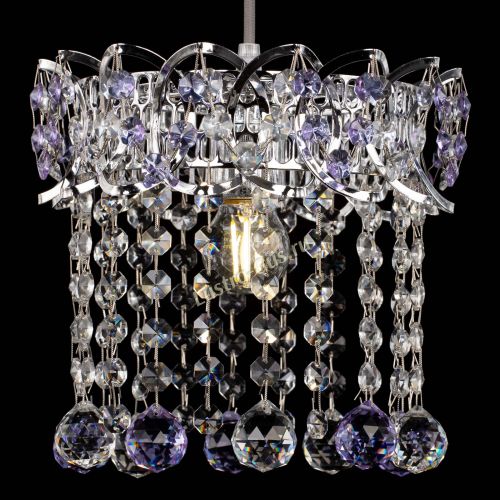 Барная люстра Астра №1 шар фиолетовая в Симферополе Гусь Хрустальный