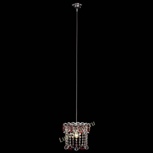 Барная люстра Астра №1 шар красная в Симферополе Гусь Хрустальный