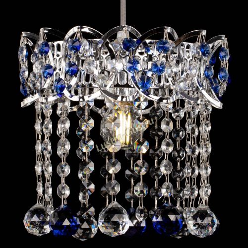 Барная люстра Астра №1 шар синяя в Симферополе Гусь Хрустальный