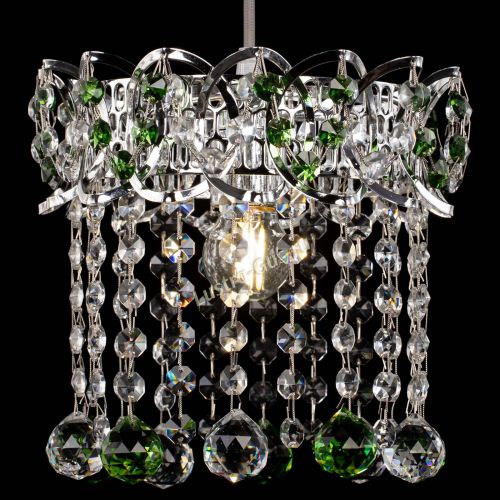 Барная люстра Астра №1 шар зеленая в Симферополе Гусь Хрустальный