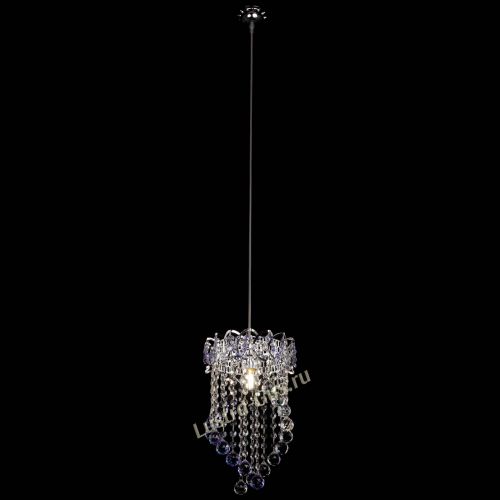 Барная люстра Астра №1 Сигма фиолетовая в Симферополе Гусь Хрустальный