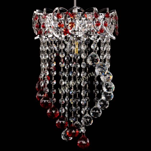 Барная люстра Астра №1 Сигма красная в Симферополе Гусь Хрустальный