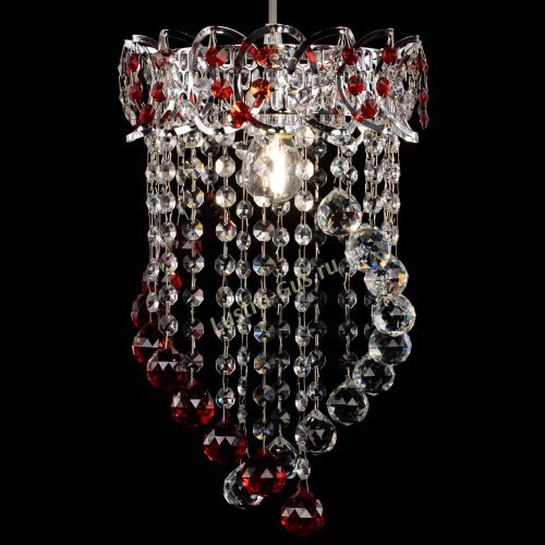 Барная люстра Астра №1 Сигма красная в Симферополе Гусь Хрустальный