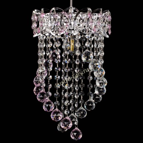Барная люстра Астра №1 Сигма розовая в Симферополе Гусь Хрустальный