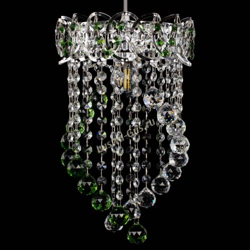 Барная люстра Астра №1 Сигма зеленая в Симферополе Гусь Хрустальный
