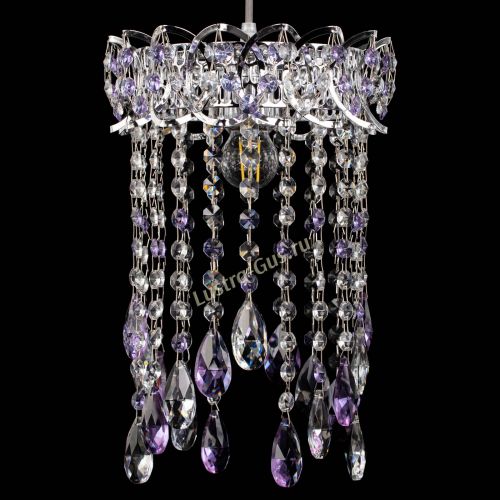 Барная люстра Астра №1 журавлик Фиолетовая в Симферополе Гусь Хрустальный
