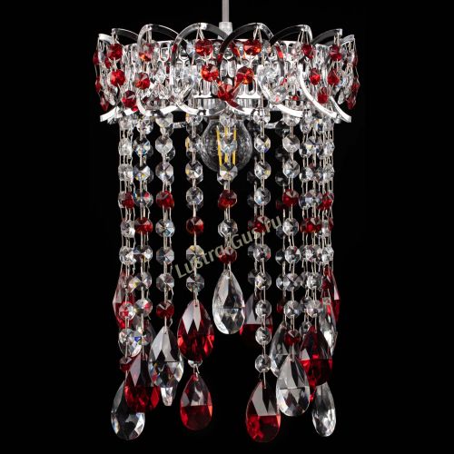 Барная люстра Астра №1 журавлик Красная в Симферополе Гусь Хрустальный