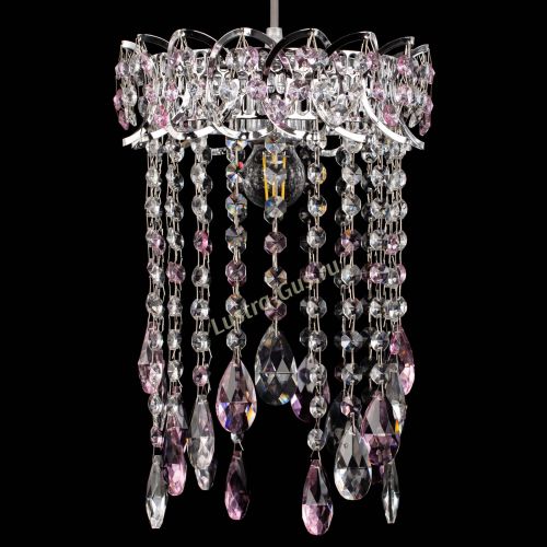 Барная люстра Астра №1 журавлик Розовая в Симферополе Гусь Хрустальный