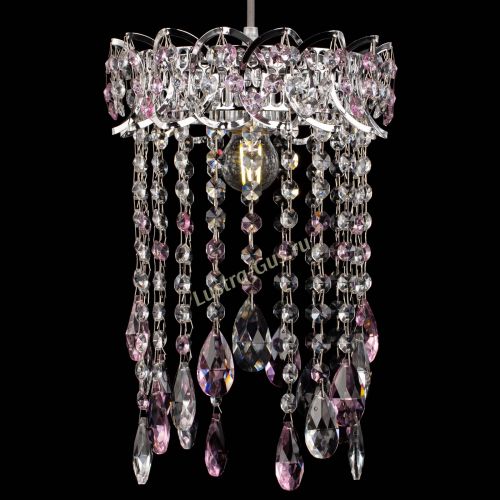 Барная люстра Астра №1 журавлик Розовая в Симферополе Гусь Хрустальный