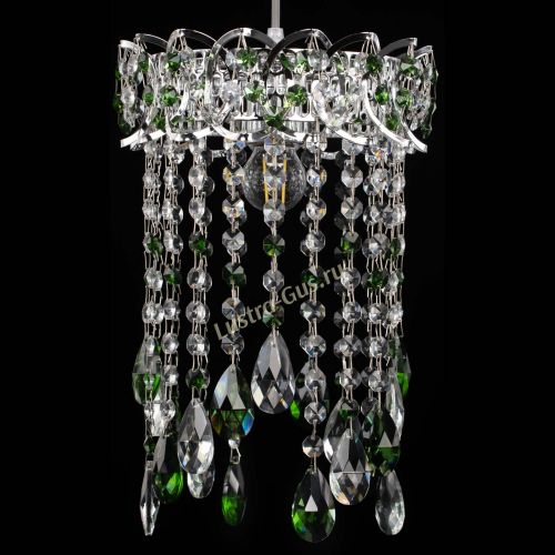 Барная люстра Астра №1 журавлик Зеленая в Симферополе Гусь Хрустальный