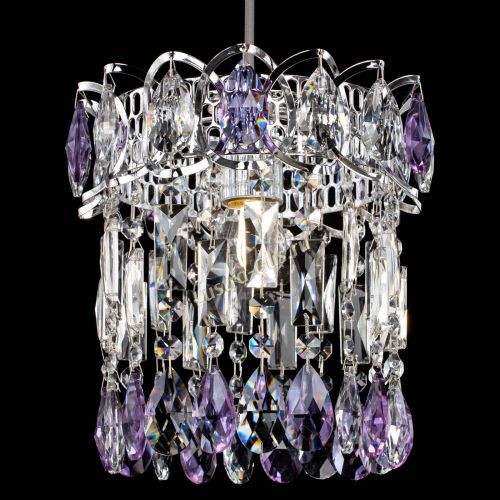 Барная люстра Астра №1 фиолетовая в Симферополе Гусь Хрустальный