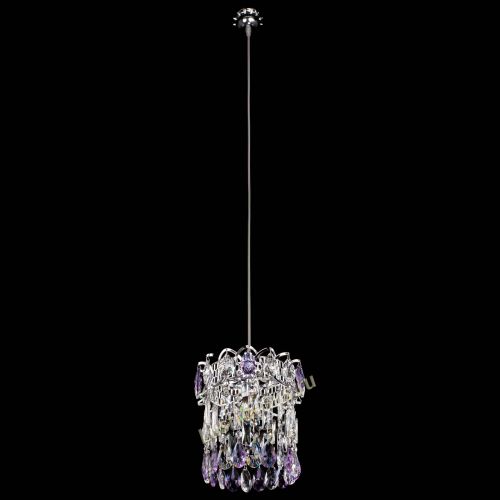 Барная люстра Астра №1 фиолетовая в Симферополе Гусь Хрустальный