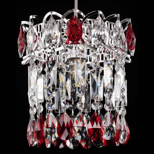 Барная люстра Астра №1 красная в Симферополе Гусь Хрустальный