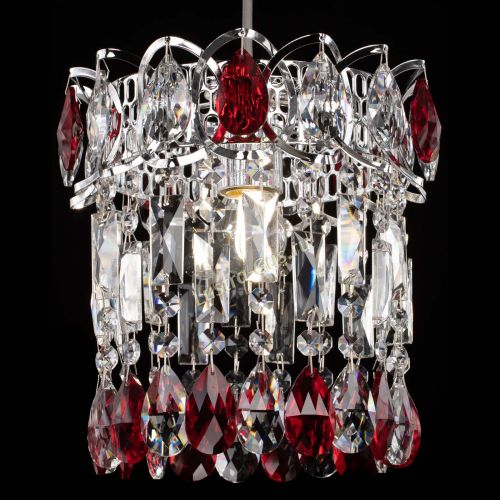 Барная люстра Астра №1 красная в Симферополе Гусь Хрустальный