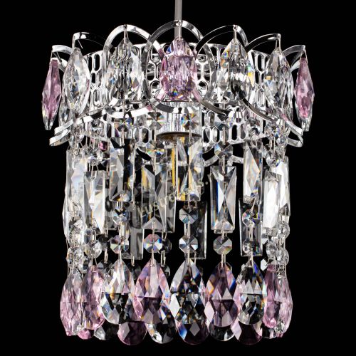 Барная люстра Астра №1 розовая в Симферополе Гусь Хрустальный