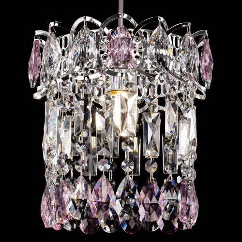 Барная люстра Астра №1 розовая в Симферополе Гусь Хрустальный