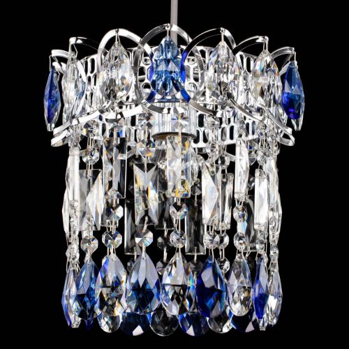 Барная люстра Астра №1 синяя в Симферополе Гусь Хрустальный