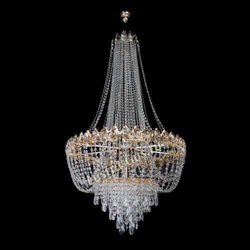 Люстра Екатерина большая с подвесом в Симферополе Гусь Хрустальный