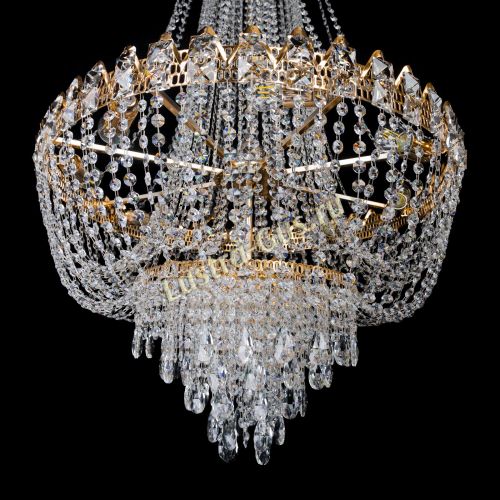 Люстра Екатерина большая с подвесом в Симферополе Гусь Хрустальный