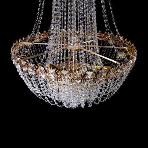 Люстра Екатерина большая с подвесом в Симферополе Гусь Хрустальный