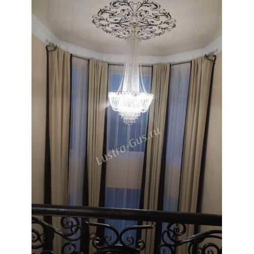 Люстра Екатерина большая с подвесом в Симферополе Гусь Хрустальный