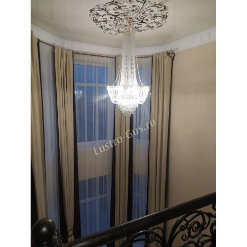 Люстра Екатерина большая с подвесом в Симферополе Гусь Хрустальный