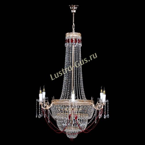 Люстра Елизавета Венеция красная в Симферополе Гусь Хрустальный