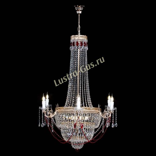 Люстра Елизавета Венеция красная в Симферополе Гусь Хрустальный