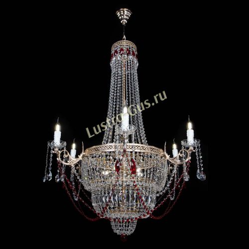 Люстра Елизавета Венеция красная в Симферополе Гусь Хрустальный