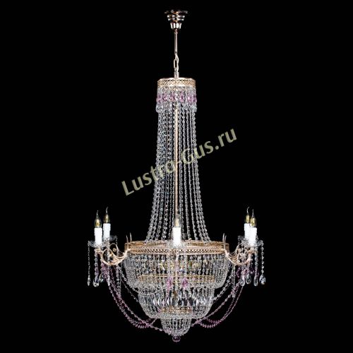 Люстра Елизавета Венеция розовая в Симферополе Гусь Хрустальный