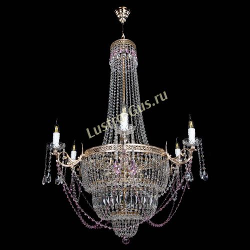 Люстра Елизавета Венеция розовая в Симферополе Гусь Хрустальный