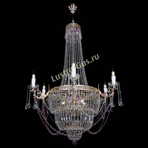 Люстра Елизавета Венеция розовая в Симферополе Гусь Хрустальный