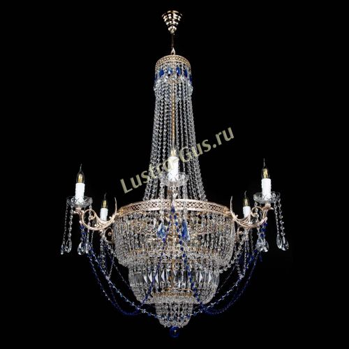 Люстра Елизавета Венеция синяя в Симферополе Гусь Хрустальный