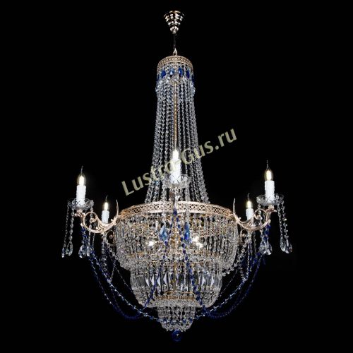Люстра Елизавета Венеция синяя в Симферополе Гусь Хрустальный