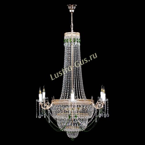 Люстра Елизавета Венеция зеленая в Симферополе Гусь Хрустальный