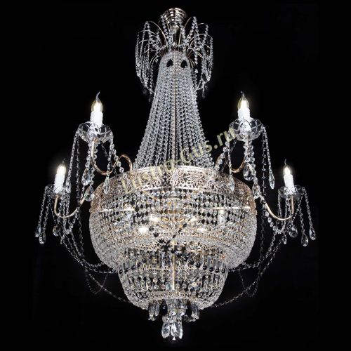 Люстра Елизавета Восток черная в Симферополе Гусь Хрустальный