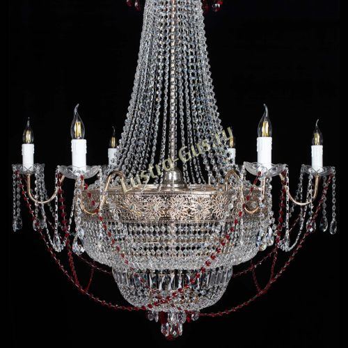Люстра Елизавета Восток красная в Симферополе Гусь Хрустальный