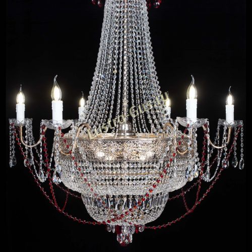 Люстра Елизавета Восток красная в Симферополе Гусь Хрустальный