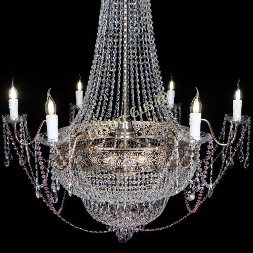 Люстра Елизавета Восток розовая в Симферополе Гусь Хрустальный